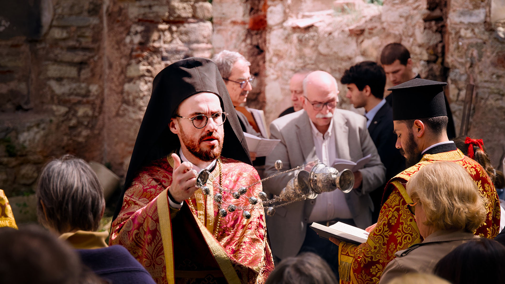 Greek Easter Paschal Liturgy at Panagia Paramythia - Incense Censer in Action